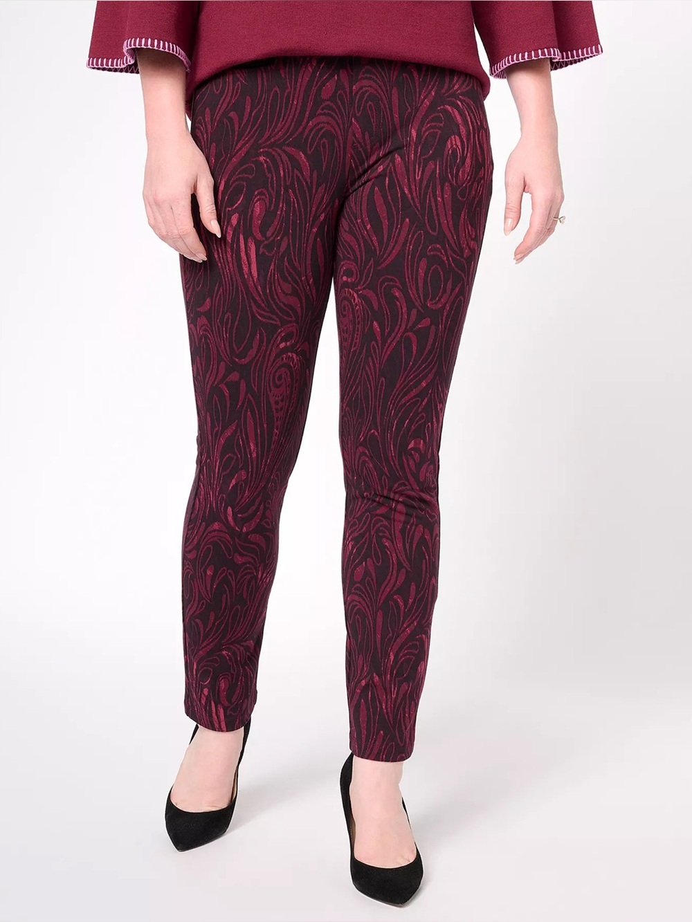 Susan Graver Weekend Premium Stretch Ava Slim Ankle Pants Size 1X Tall